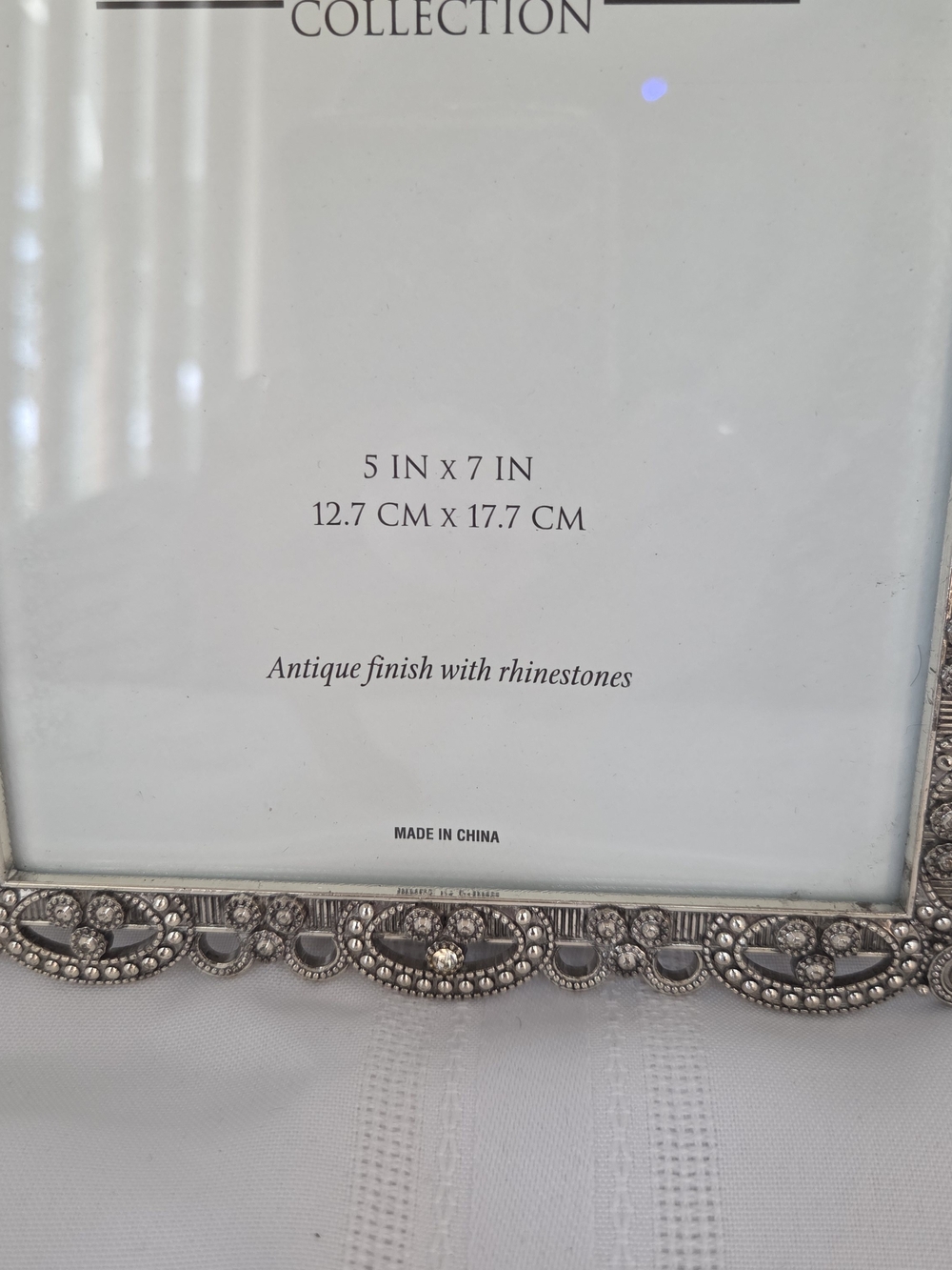 Silver Ornate Rhinestone Photo Frame - Picture 2 of 5